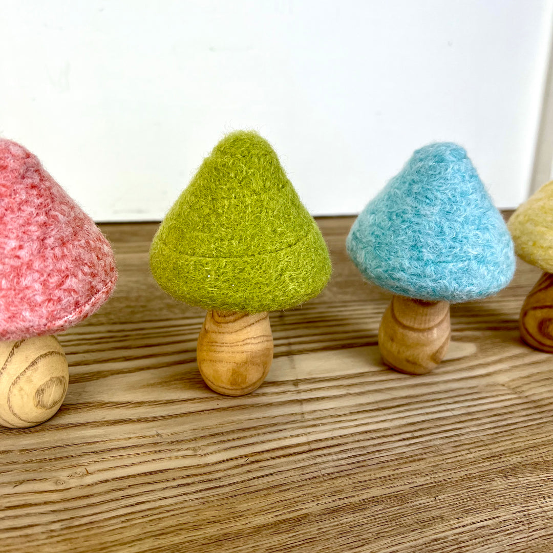 Colorful Felt Mushrooms