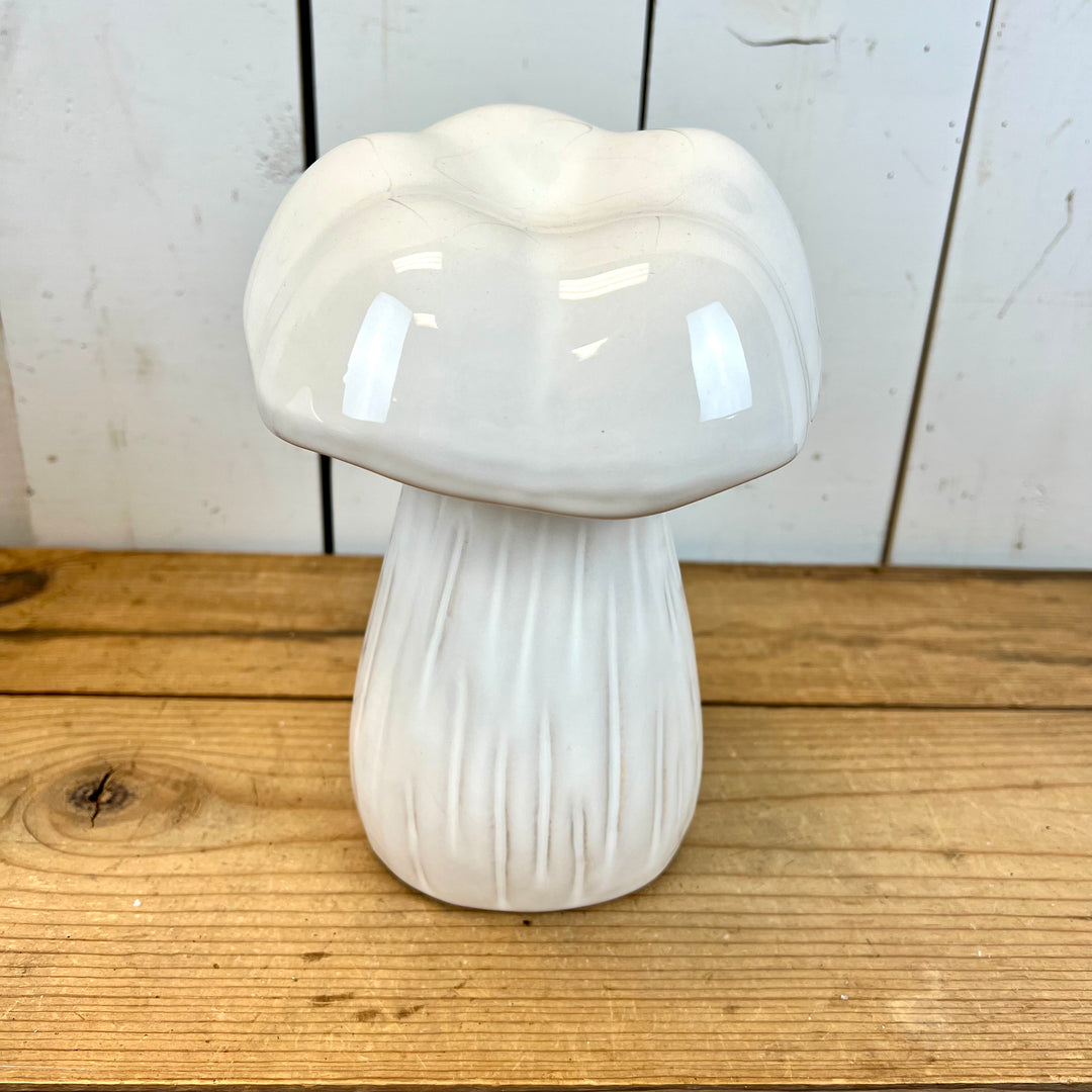 White Ceramic Mushrooms