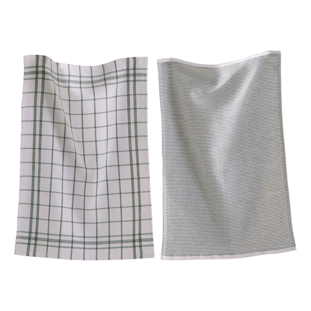 Classic Terry Dishtowel Set Of 2 - Green