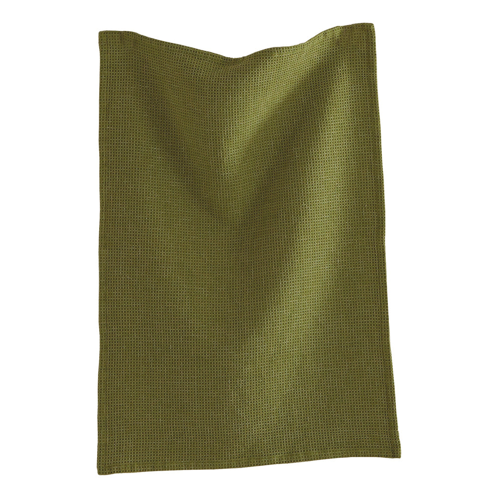 Classic Waffle Weave Dishtowel - Olive