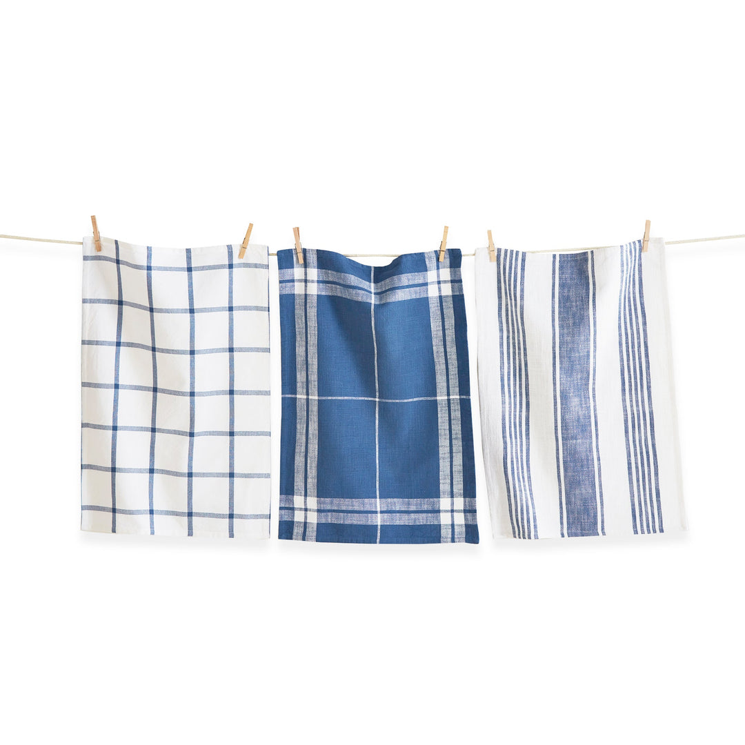 Classic Dishtowel Set Of 3 - Blue