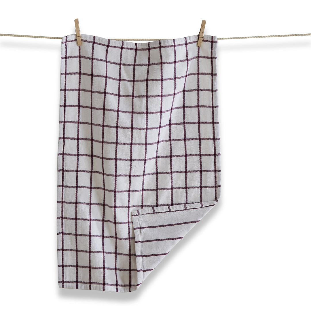 Classic Double Cloth Dishtowel - Plum