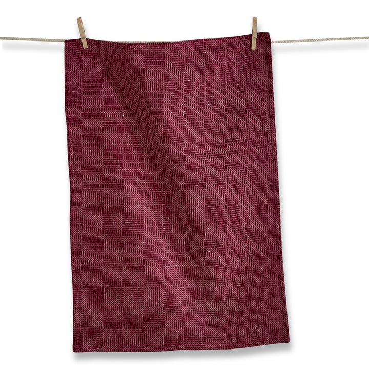 Classic Waffle Weave Dishtowel - Raspberry