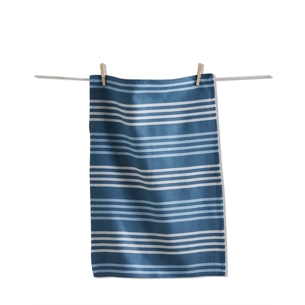 Basket Weave Stripe Dishtowel - 4 Colors Available