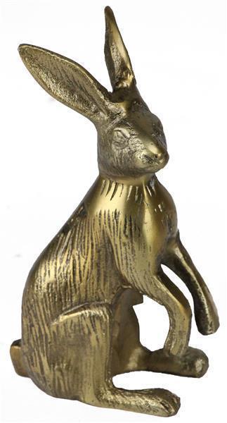 Standing Rabbit, Antique Gold Finish