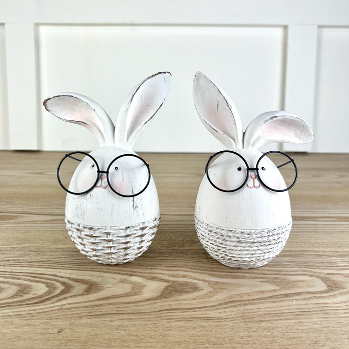 Bunny Egg with Glasses, 2 Styles