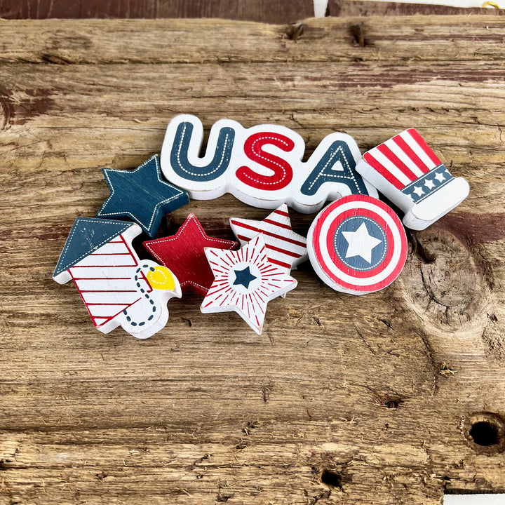 4th of July Decorative Wooden Shapes