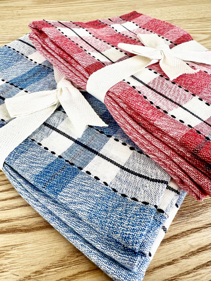 Stripe & Plaid Dishtowel Set Of 2, 2 colors available