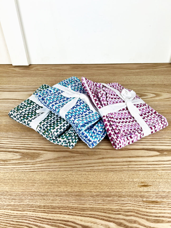 Variegated Dishtowel & Dishcloth Set Of 3 - 3 Colors Available