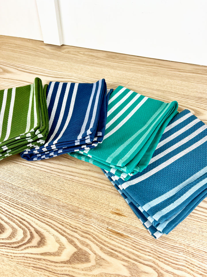 Basket Weave Stripe Dishtowel - 4 Colors Available