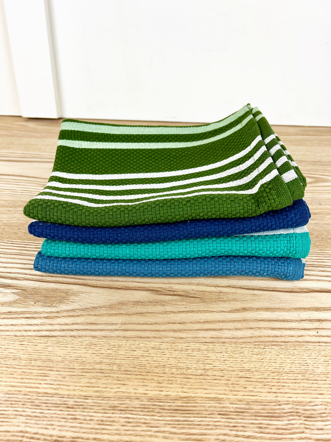 Basket Weave Stripe Dishtowel - 4 Colors Available