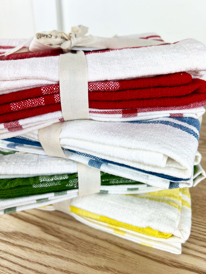 Classic Dishtowel Set Of 3 - 4 Colors Available