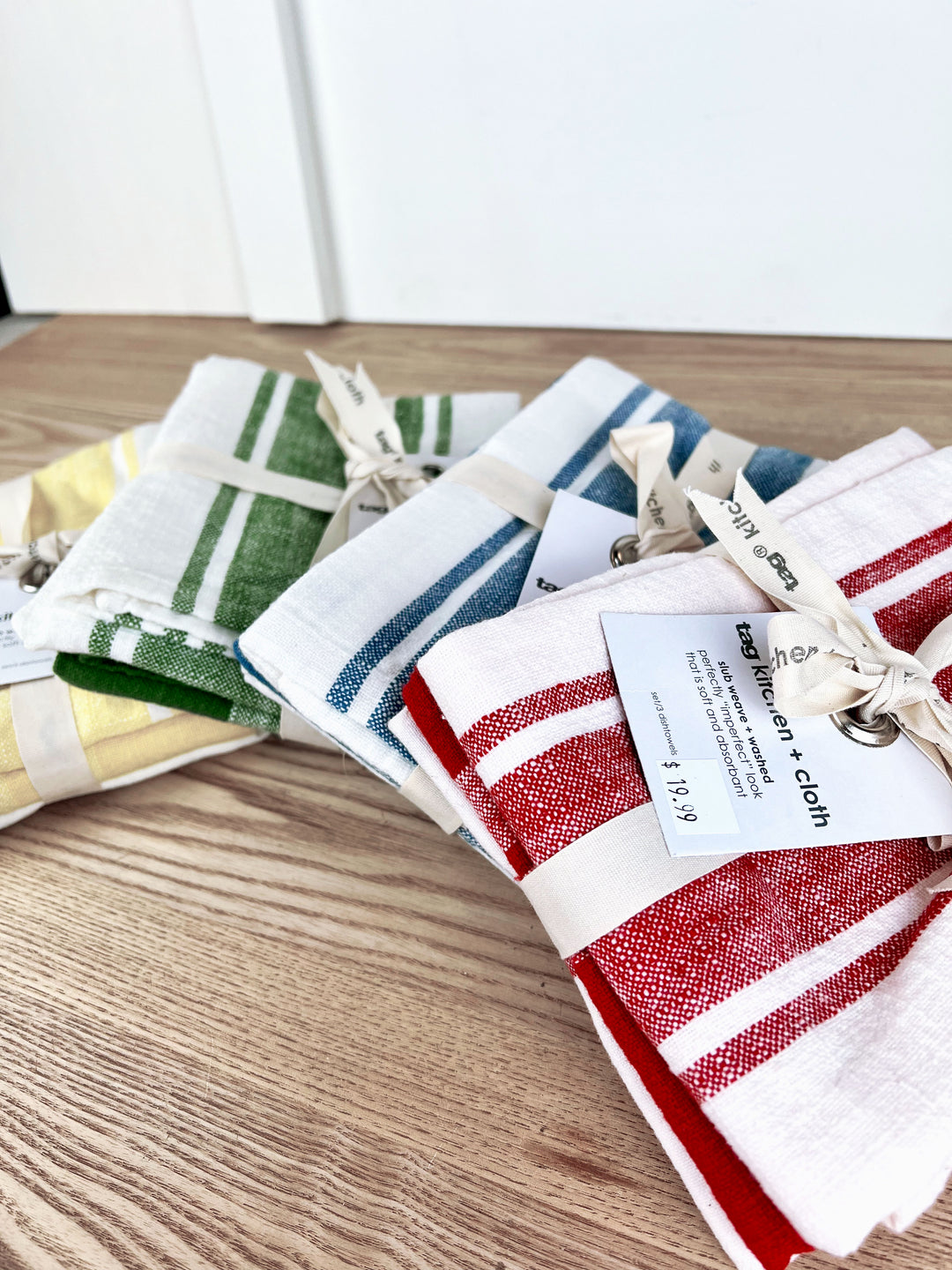 Classic Dishtowel Set Of 3 - 4 Colors Available