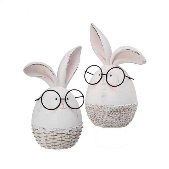 Bunny Egg with Glasses, 2 Styles