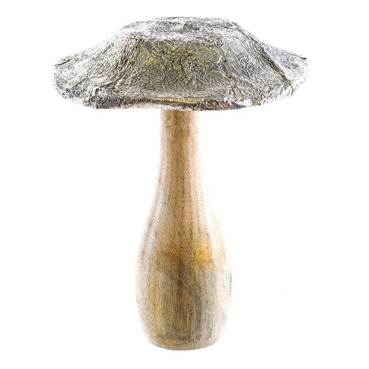 Wood and Metal Mushroom, Three Sizes Available