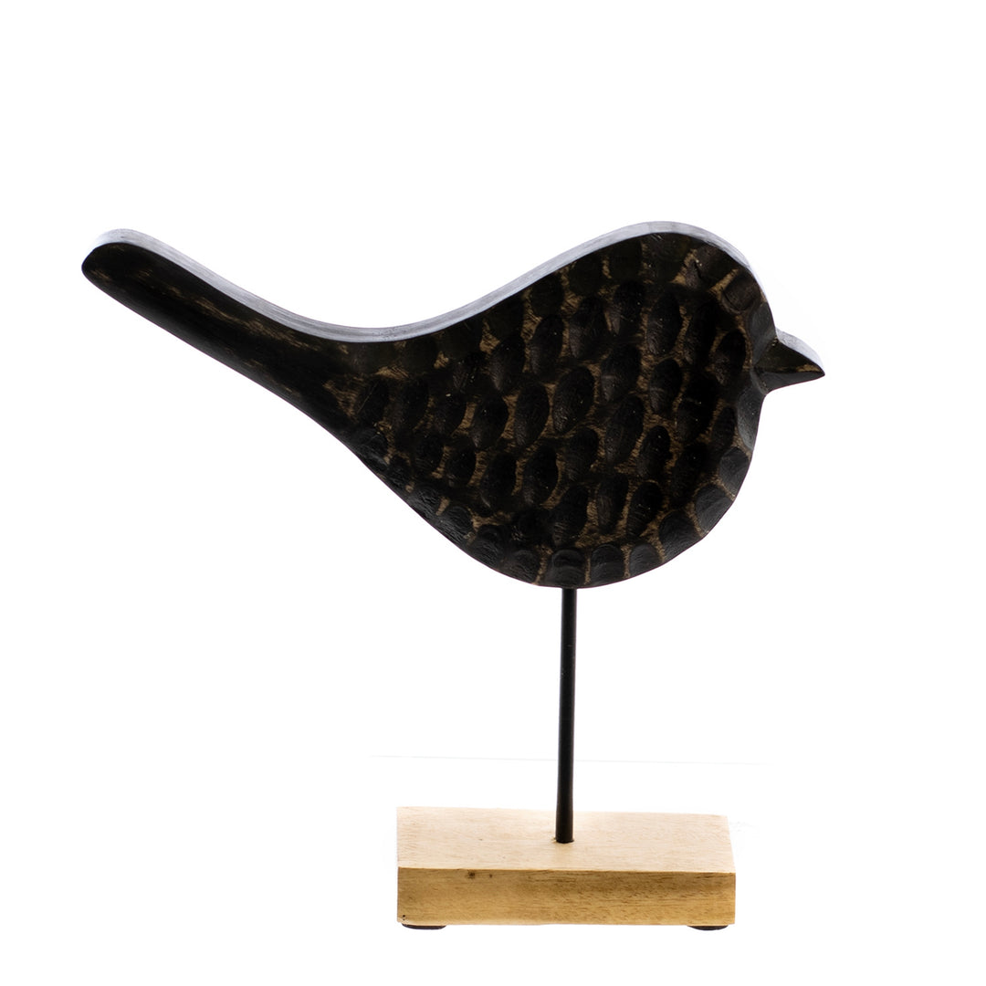 Carved Black Bird - 2 Sizes