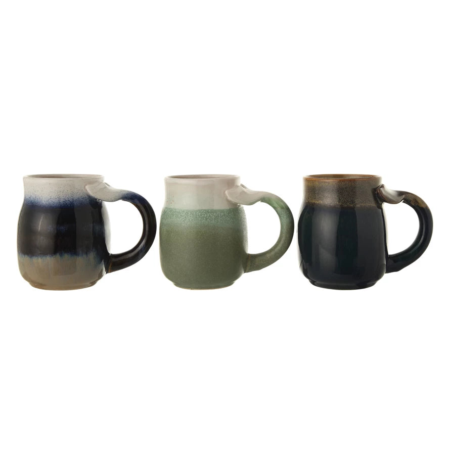 Mug with Whale Tail Handle, 3 Colors