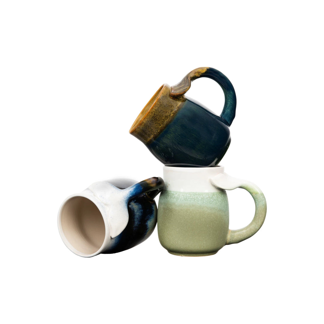 Mug with Whale Tail Handle, 3 Colors