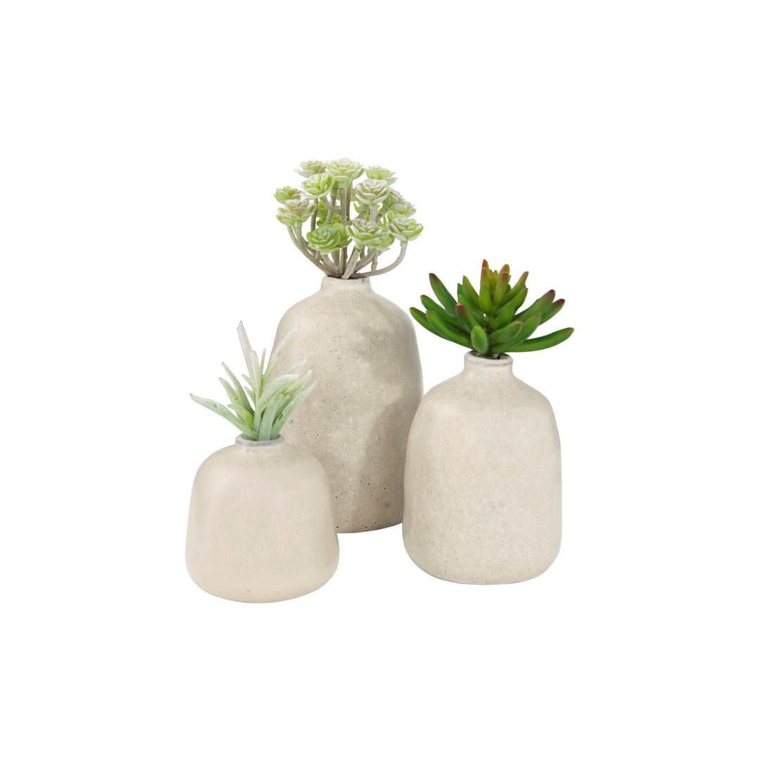 Terracotta Vases with Sand Finish, Three Sizes Available