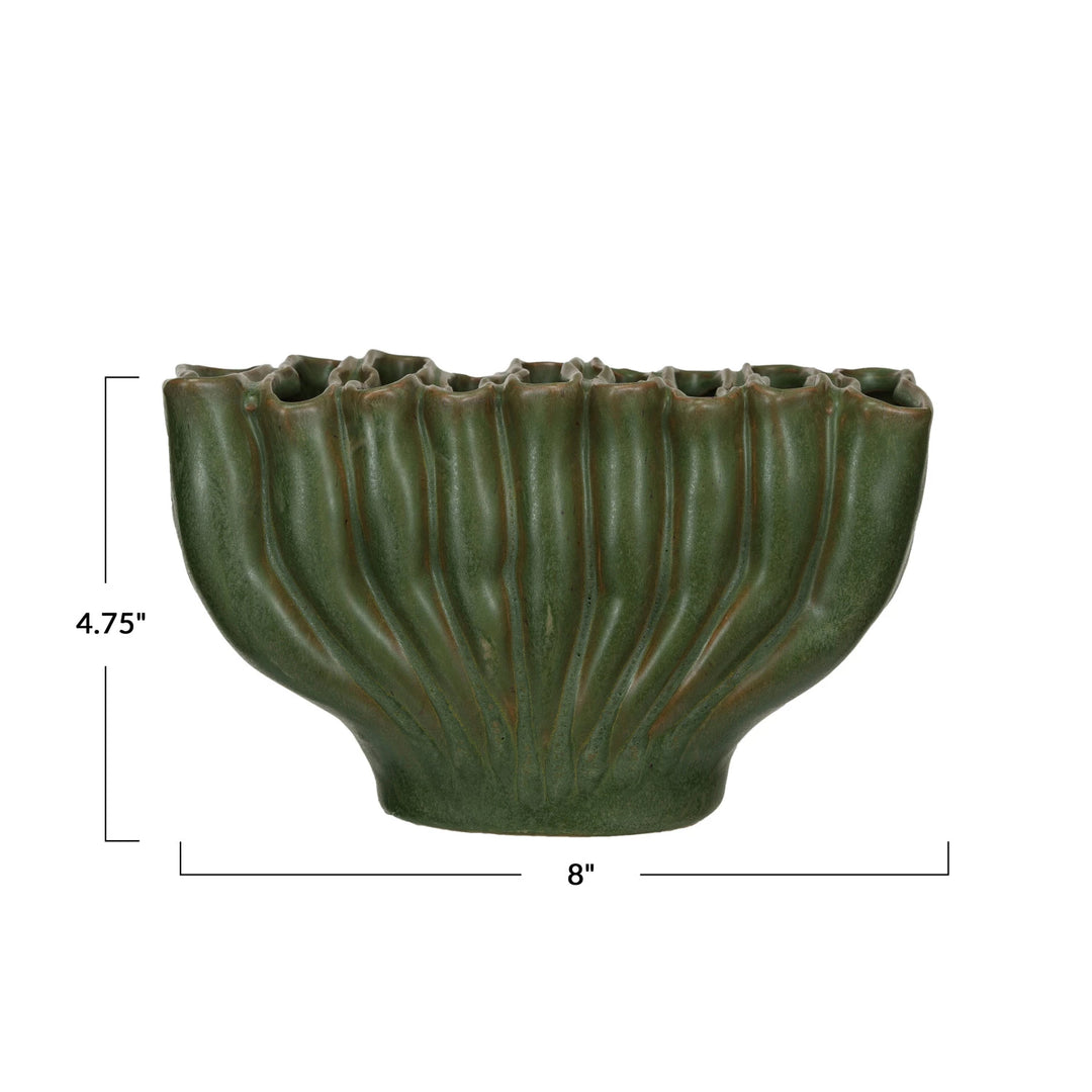 Stoneware Sculptural Vase w/ 9 Sections