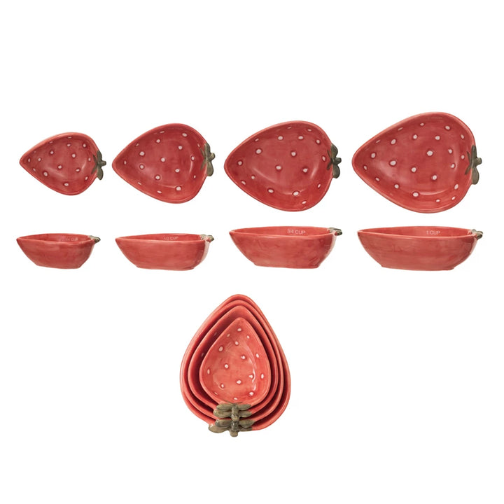 Strawberry Shaped Measuring Cups, Set of 4