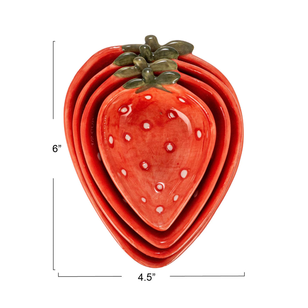 Strawberry Shaped Measuring Cups, Set of 4