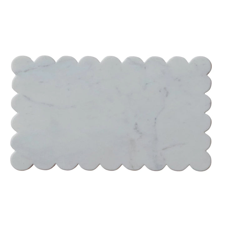 Marble Cheese/Cutting Board w/ Scalloped Edge