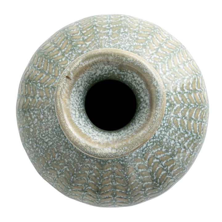 Stoneware Vase Sea Foam Green Set