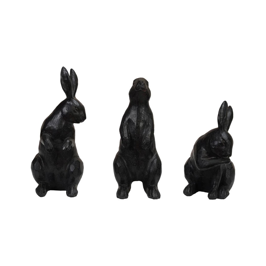 Rabbit, Cast Iron Finish, 3 Styles