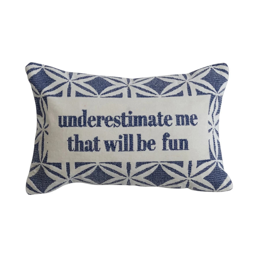 Cotton & Jute Lumbar Pillow, 5 sayings