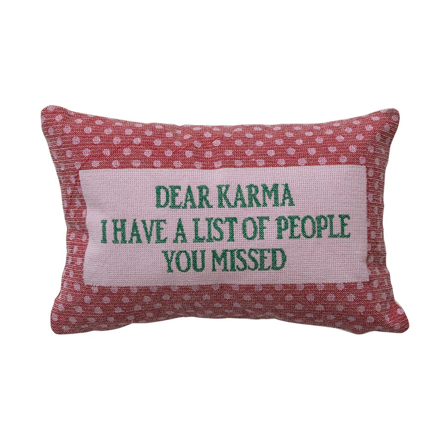 Cotton & Jute Lumbar Pillow, 5 sayings