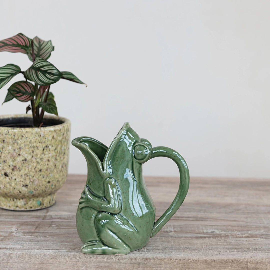 16 oz. Stoneware Frog Pitcher