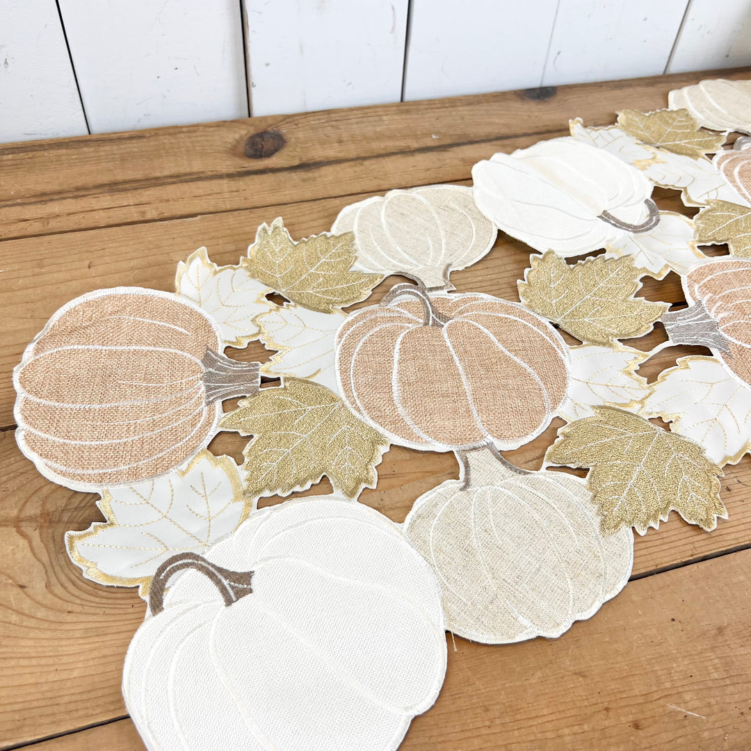 Pumpkin and Leaf Table Runner