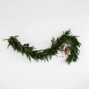 9ft Norfolk Pine & Cypress Mix Real Touch Garland