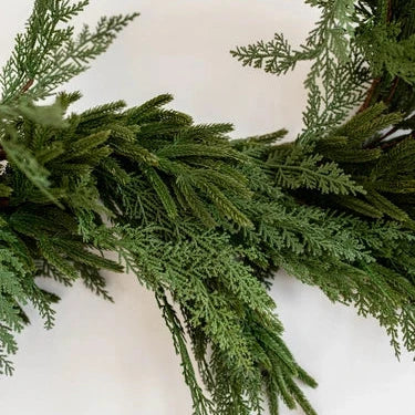 9ft Norfolk Pine & Cypress Mix Real Touch Garland