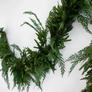 9ft Norfolk Pine & Cypress Mix Real Touch Garland