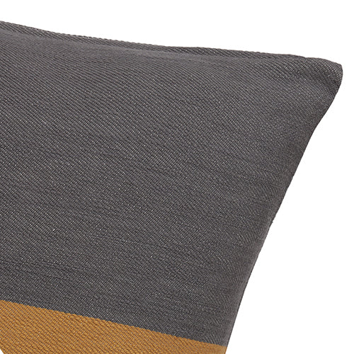 Grey, Brown and Cream Striped Pillow