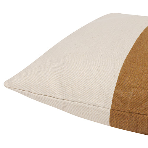 Grey, Brown and Cream Striped Pillow