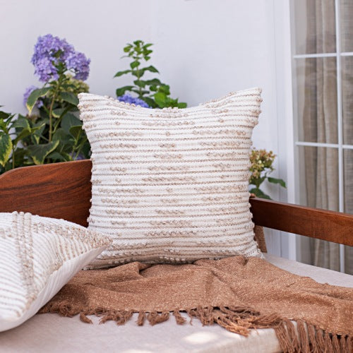 Cream Patterened Pillow