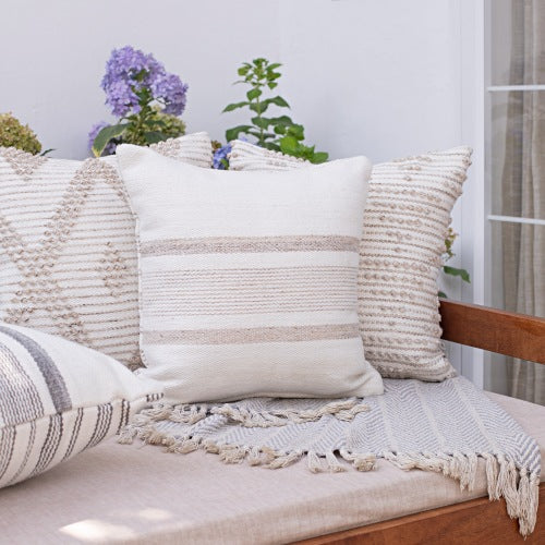 Cream Patterened Pillow