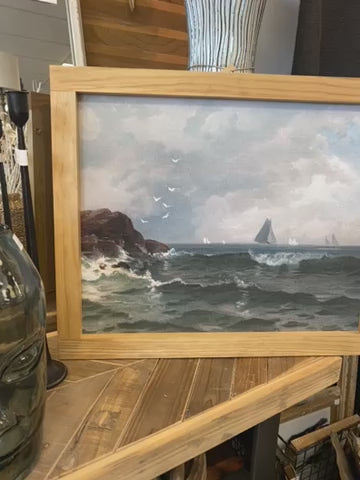 Ocean Scene Framed Canvas Print