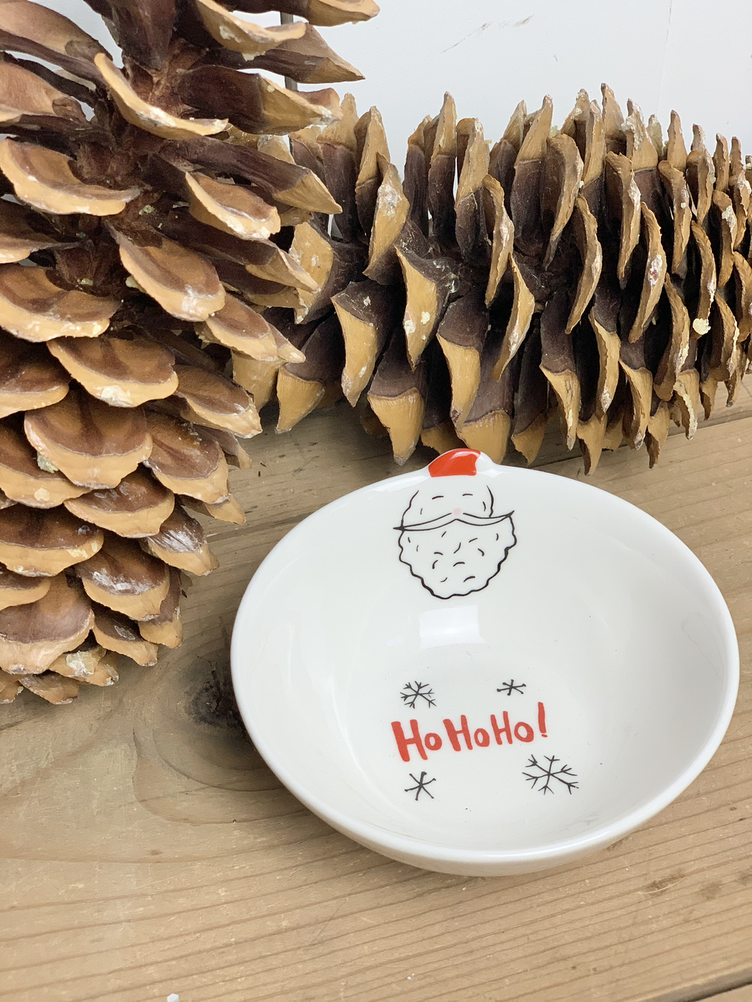 “Ho Ho Ho” Small Ceramic Santa Dish