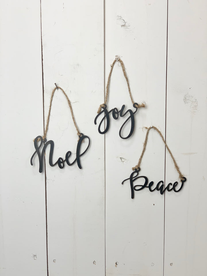 Peace Joy Noel Small Ornaments