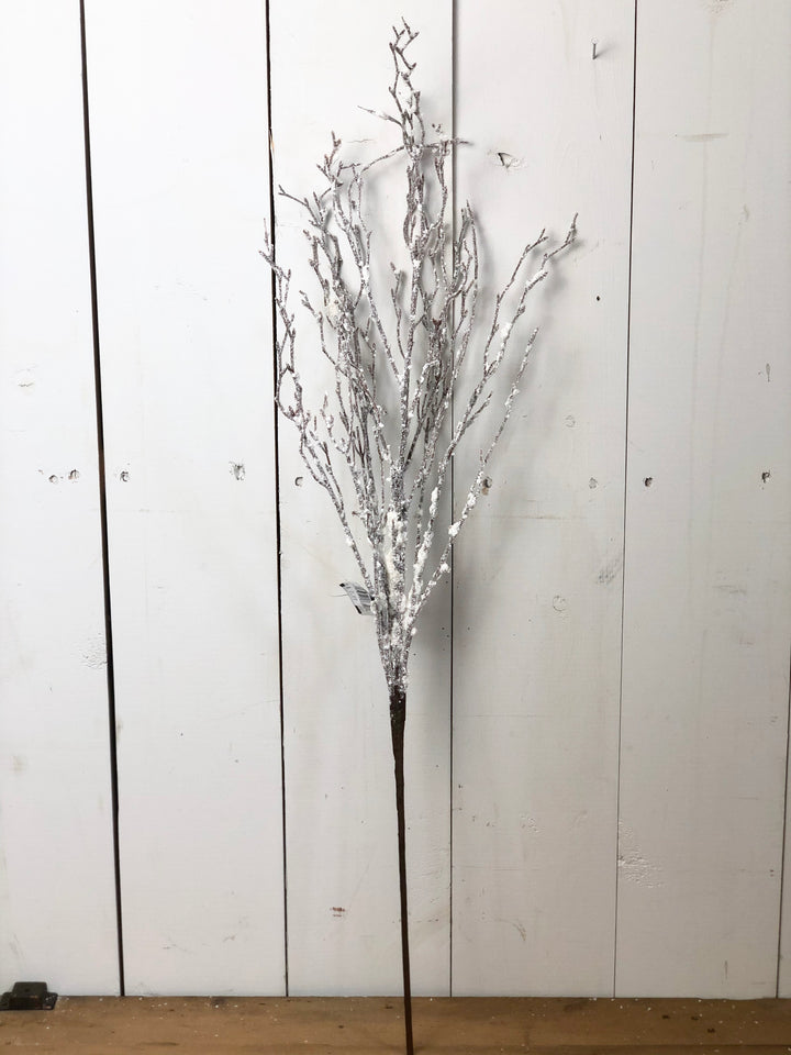 White Glitter Twig Stem