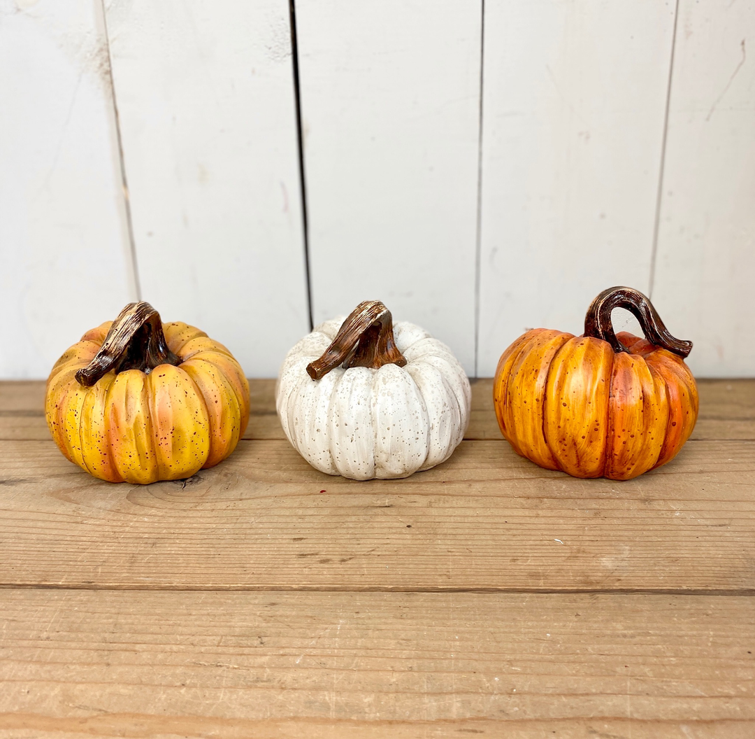 Distressed Resin Pumpkins