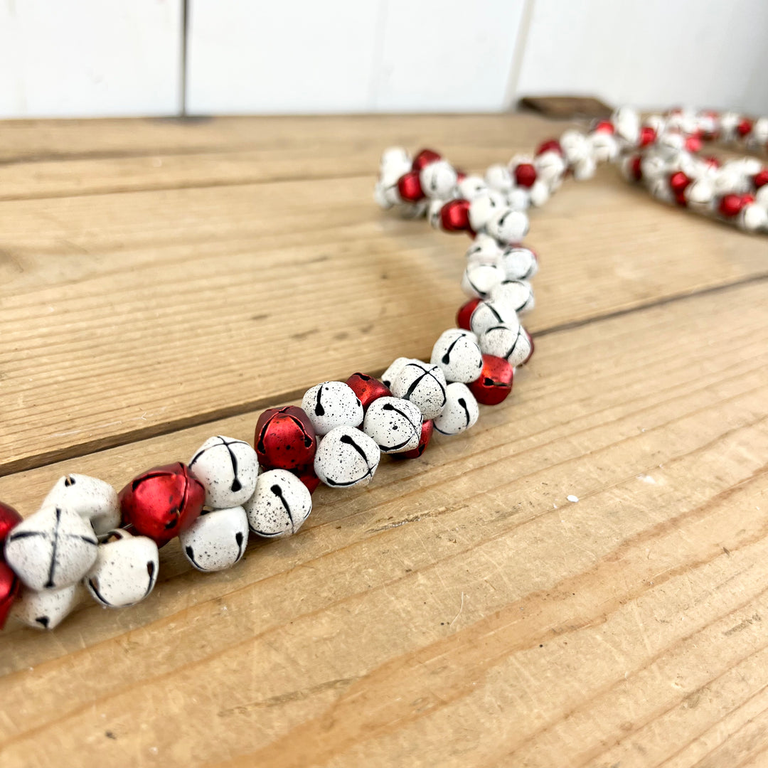 Red and White Jingle Bell Garland