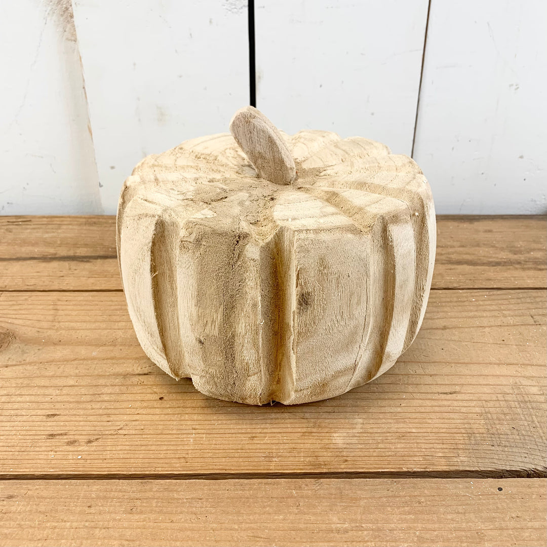 Carved Wood Pumpkins